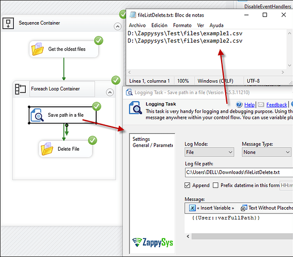 Delete files example extra
